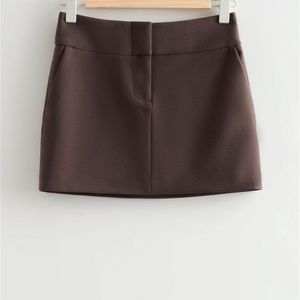 Tailored Brown Mini Skirt